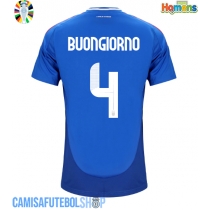 Camisa de time de futebol Itália Alessandro Buongiorno #4 Replicas 1º Equipamento Europeu 2024 Manga Curta